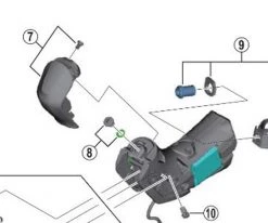 ST-R785 Name Plate w/fixing bolt for Left Hand Shimano Hydro Shifter